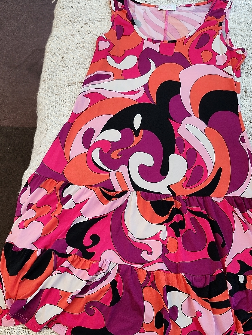 Ivy Lane Sleeveless Abstract Retro Print Mini Dress Size Small